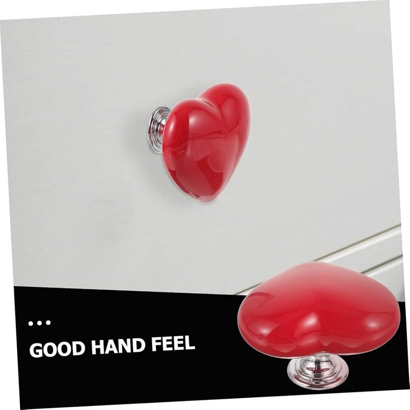 Heart Shape Ceramic Drawer Knob Colorful Cabinet Pulls for Furniture Dressers Closets - Image 5